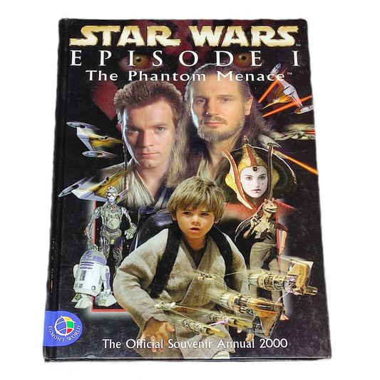 Star Wars Episode I souvenir annual from 2000 with characters and spacecraft on a white background