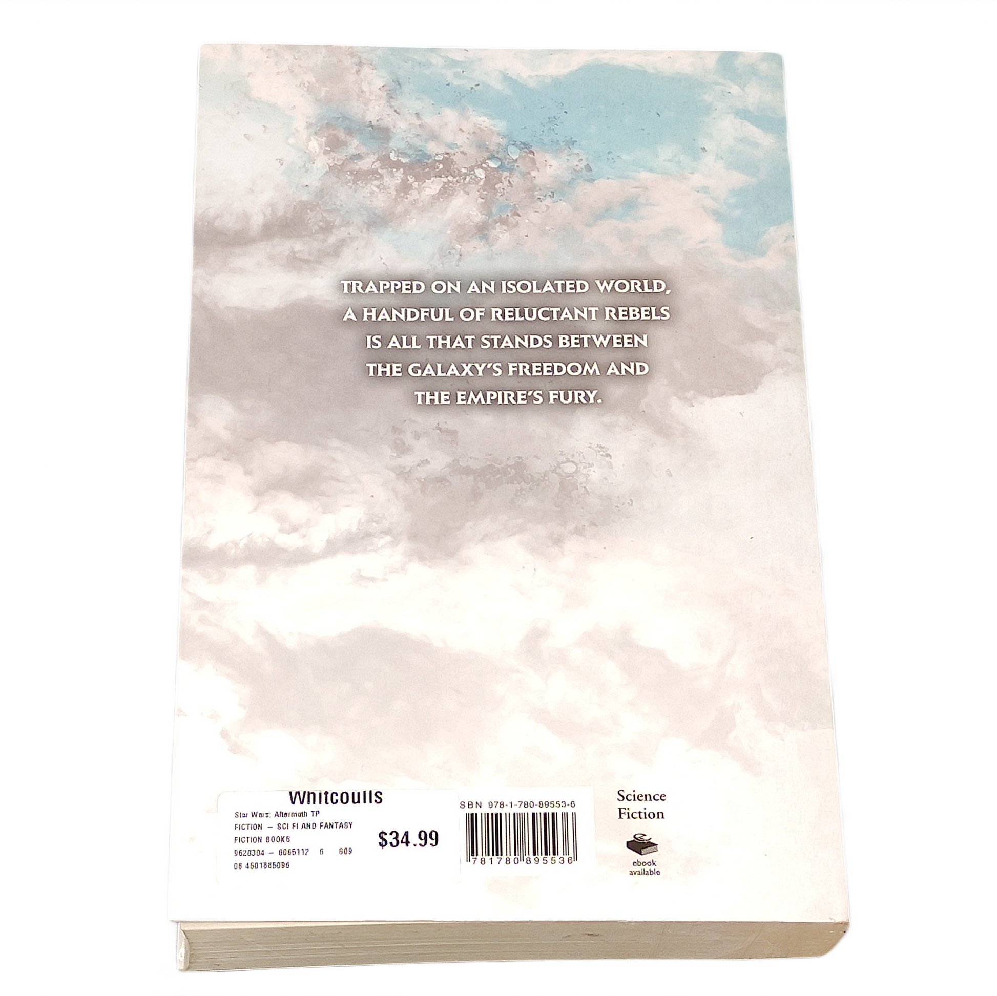 Book titled 'Star Wars: Aftermath' by Chuck Wendig on a white background