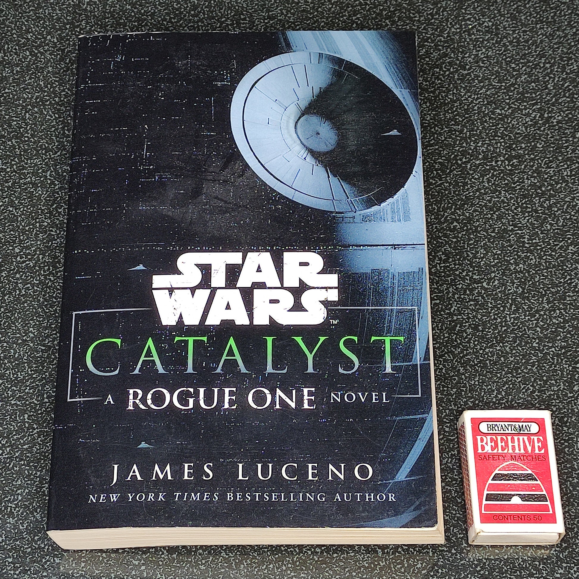 Star Wars Catalyst book by James Luceno on a textured surface