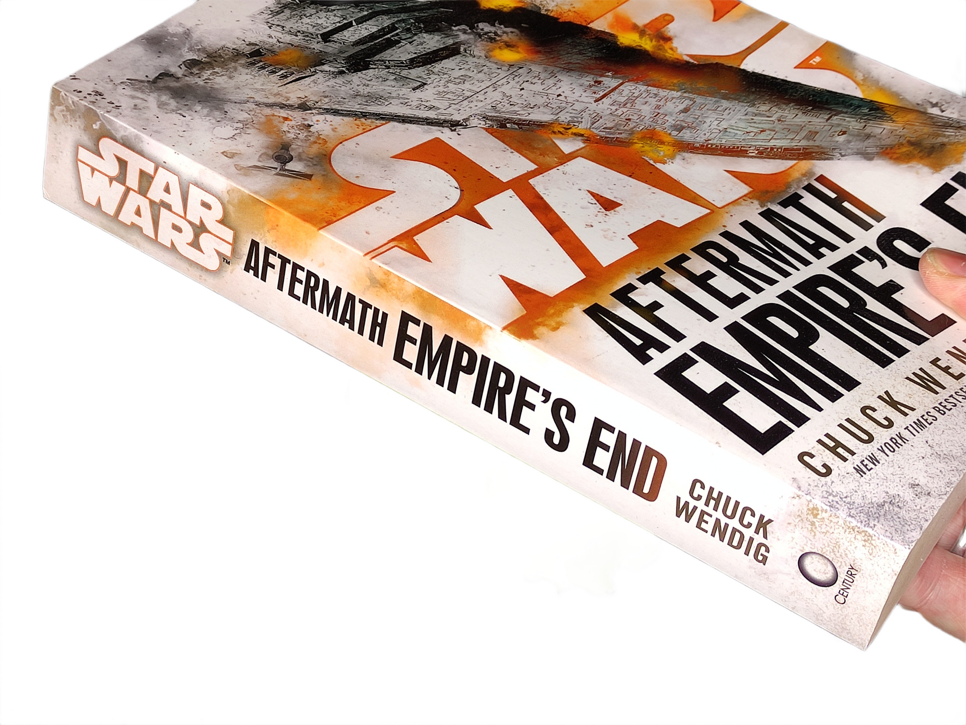 Book titled 'Aftermath: Empire's End' by Chuck Wendig with a Star Wars logo.