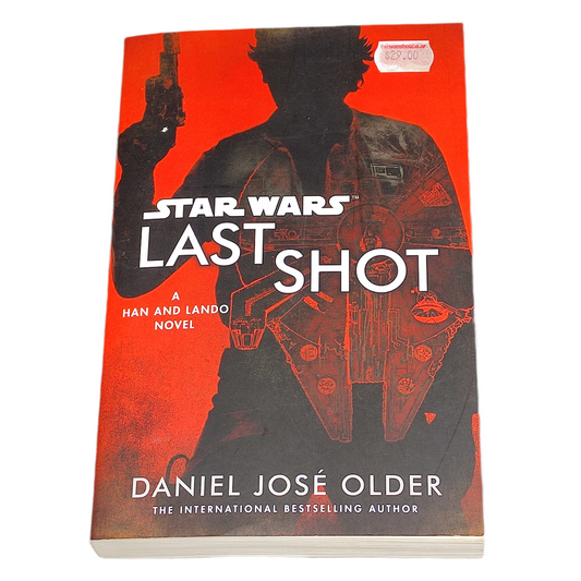 Book titled 'Star Wars: Last Shot' by Daniel José Older on a white background