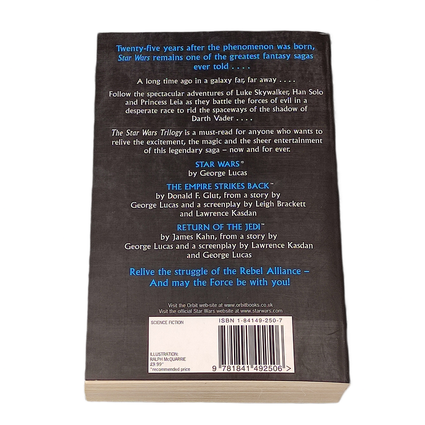 Star Wars Trilogy book set with 25th anniversary edition cover on a white background