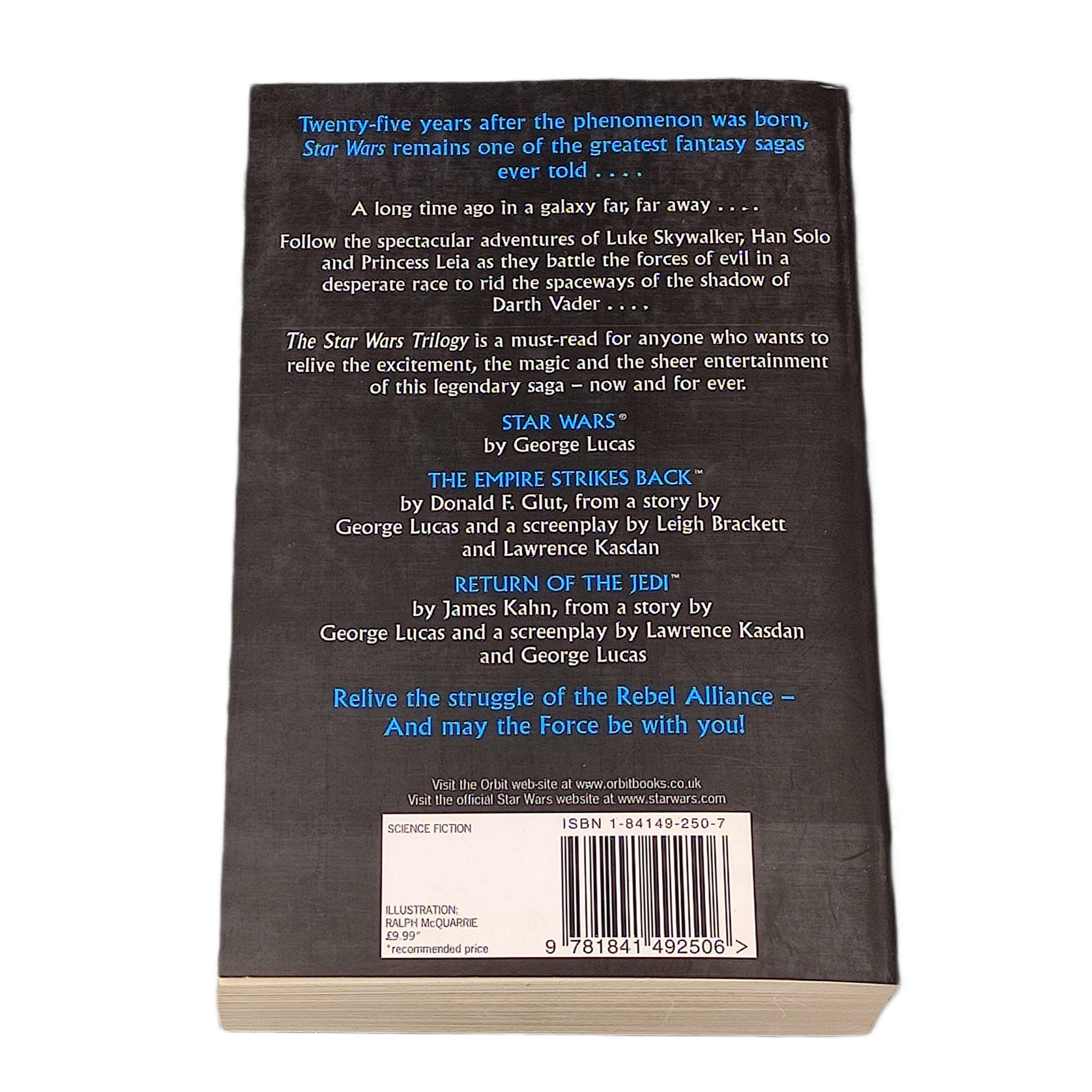 Star Wars Trilogy book set with 25th anniversary edition cover on a white background