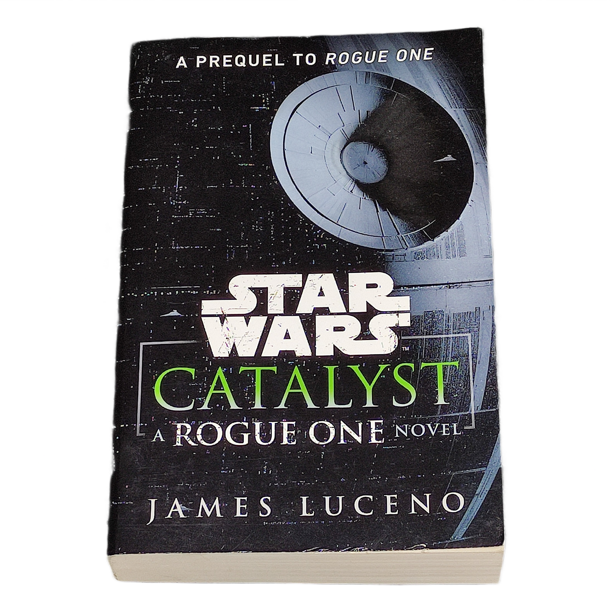 Book titled 'Star Wars: Catalyst' by James Luceno on a white background