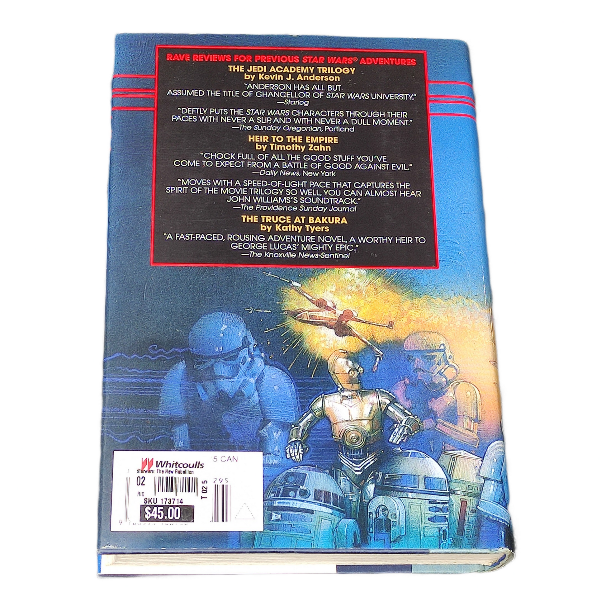 Book titled 'Star Wars: The New Rebellion' by Kristine Kathryn Busch on a white background