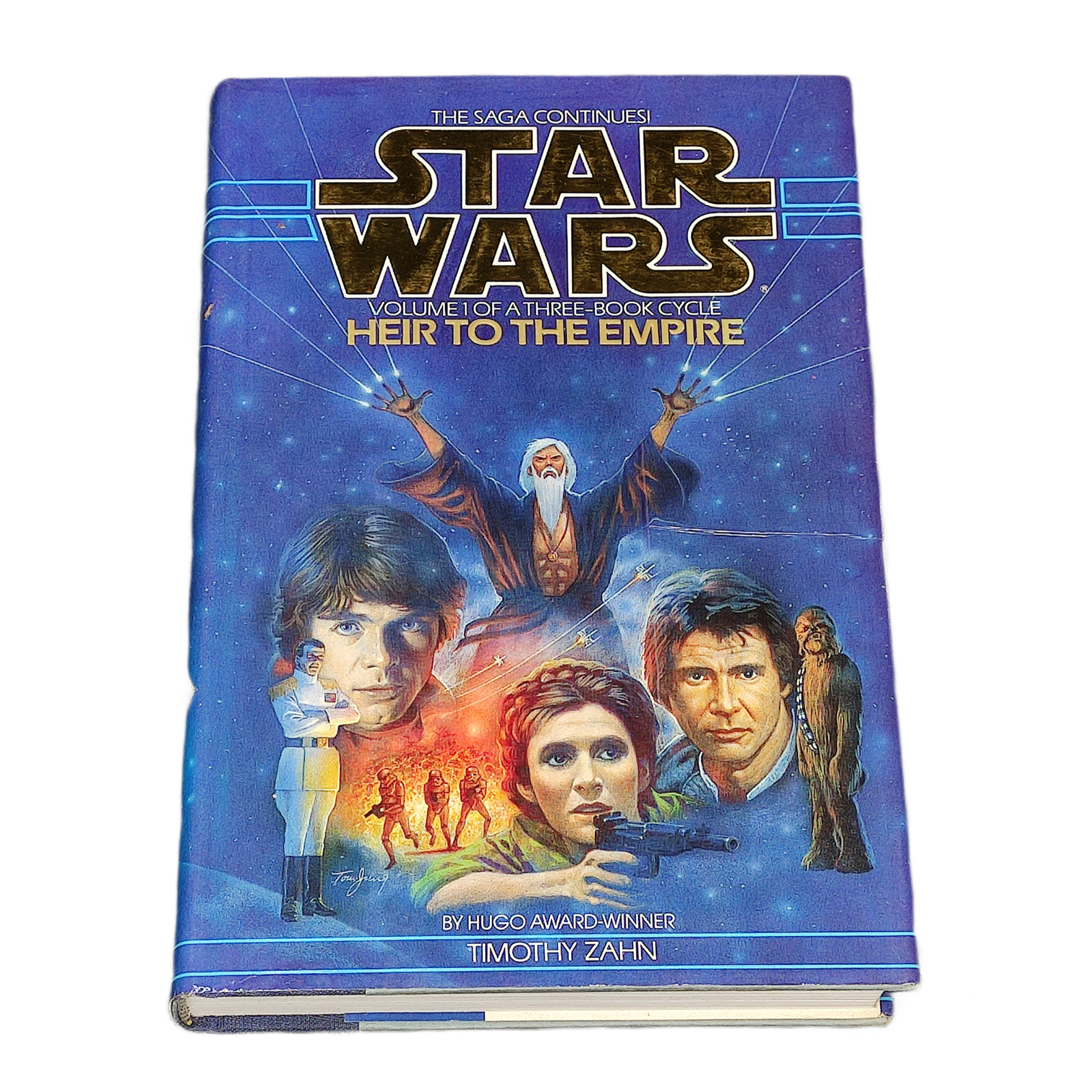 Book titled 'Heir to the Empire' from 'Star Wars' series on a white background