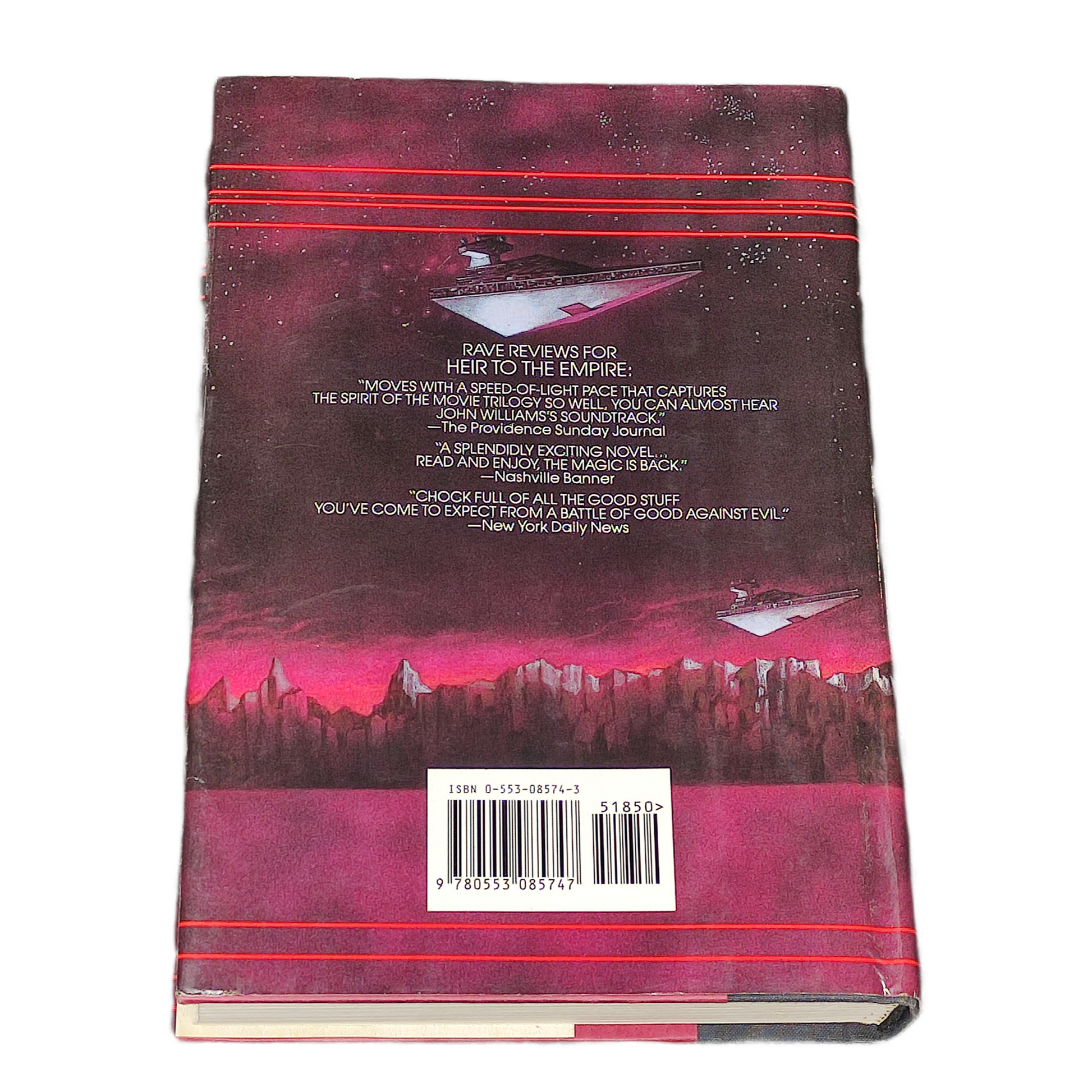 Book titled 'Star Wars: Dark Force Rising' on a white background