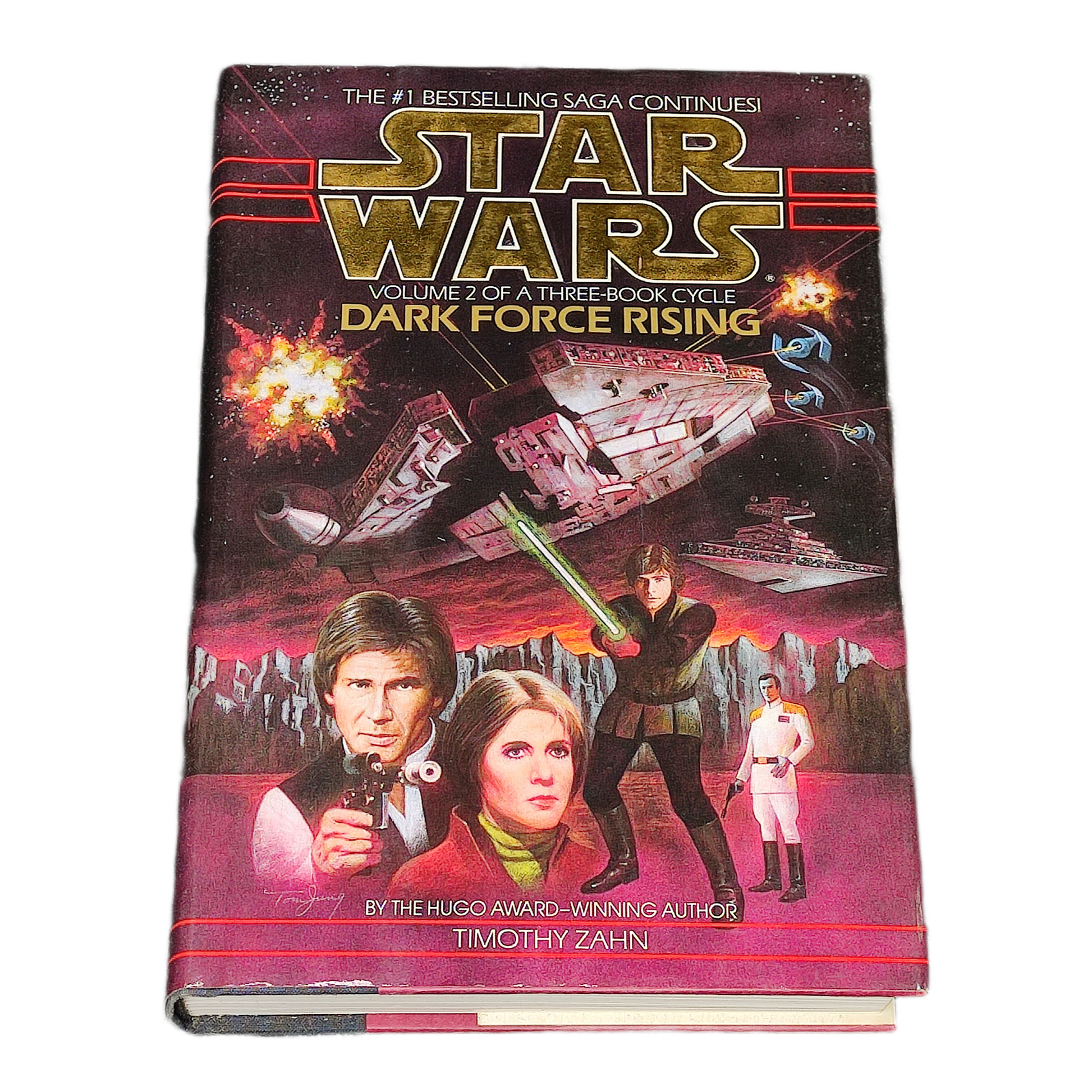Book titled 'Star Wars: Dark Force Rising' on a white background