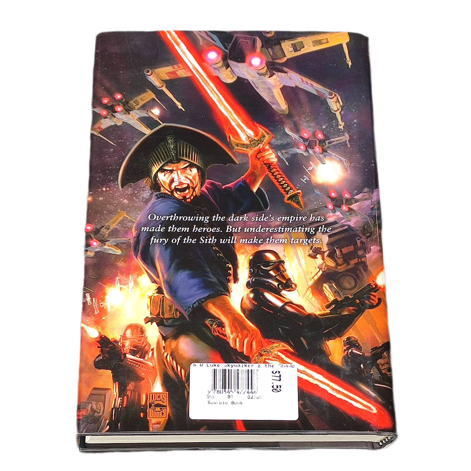 Book cover of 'Star Wars: Luke Skywalker and the Shadows of Mindor' by Matthew Stover on a white background
