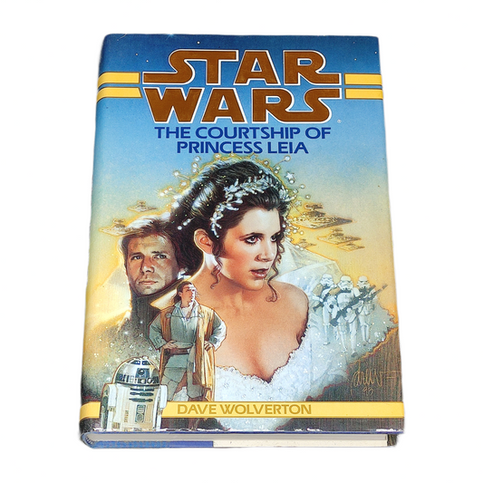 Book titled 'The Courtship of Princess Leia' from the Star Wars series on a white background