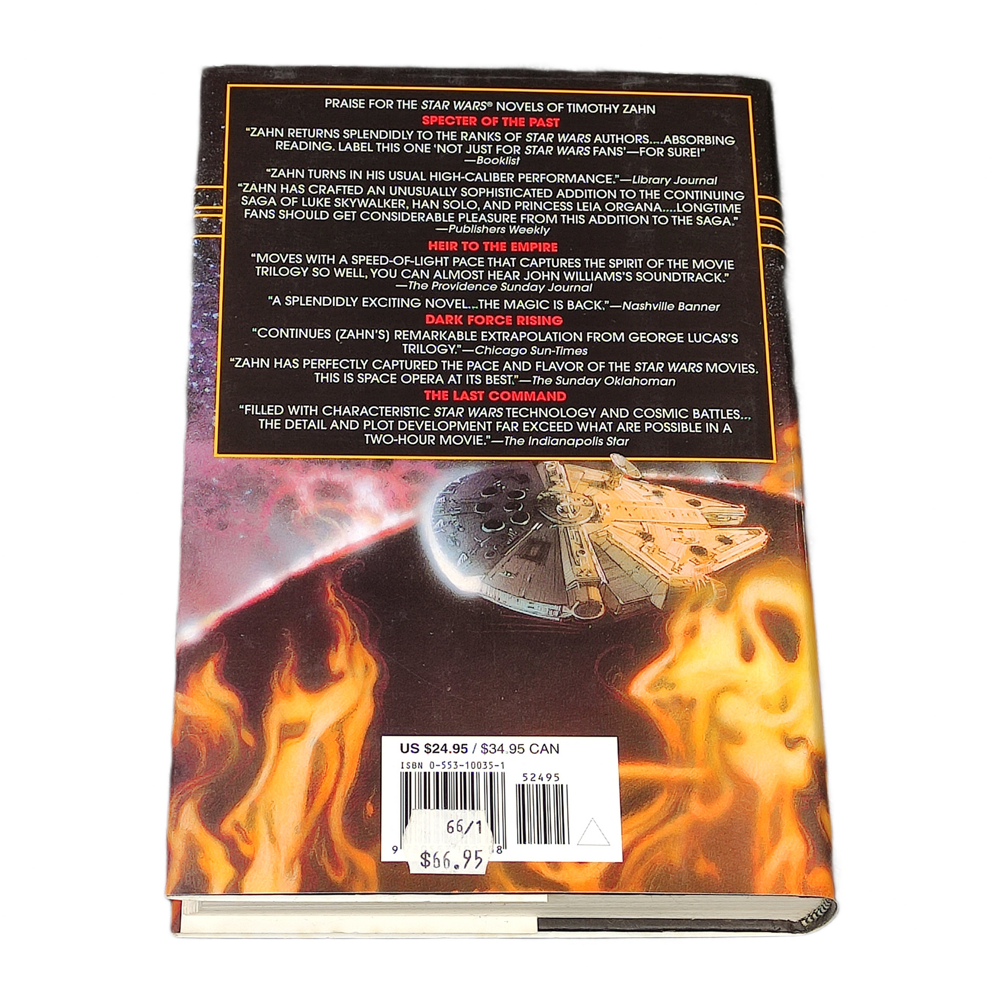 Book titled 'Star Wars: Vision of the Future' by Timothy Zahn on a white background