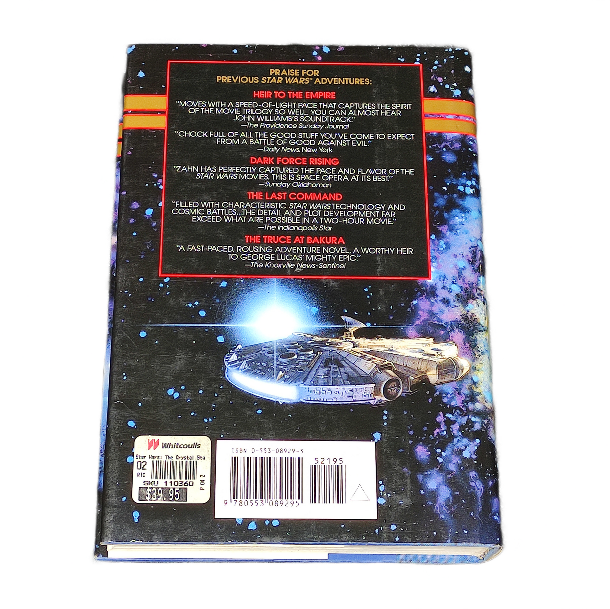 Book cover of 'The Crystal Star' from 'Star Wars' series on a white background