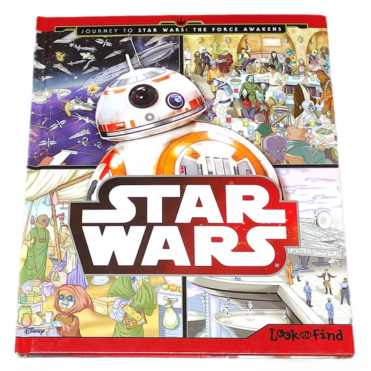 Star Wars themed book with BB-8 droid illustration on a white background
