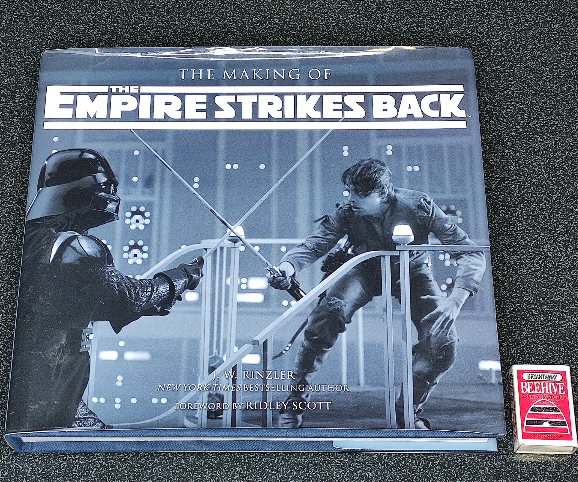 Book titled 'The Making of The Empire Strikes Back' on a textured surface