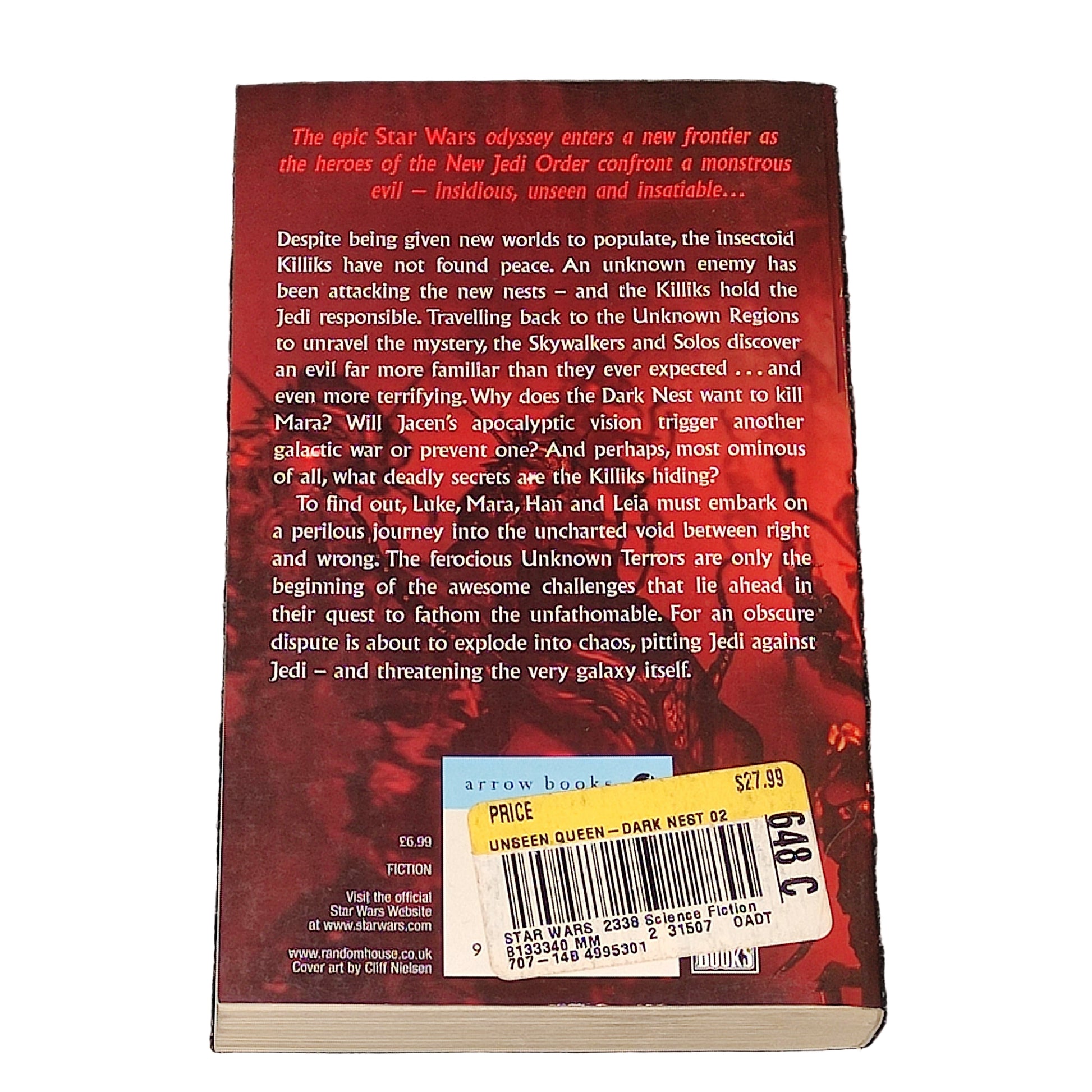 Book cover of 'The Unseen Queen' from the Star Wars series on a white background