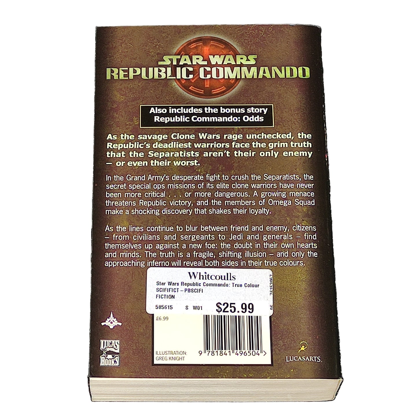 Book titled 'True Colours' from the Star Wars series on a white surface