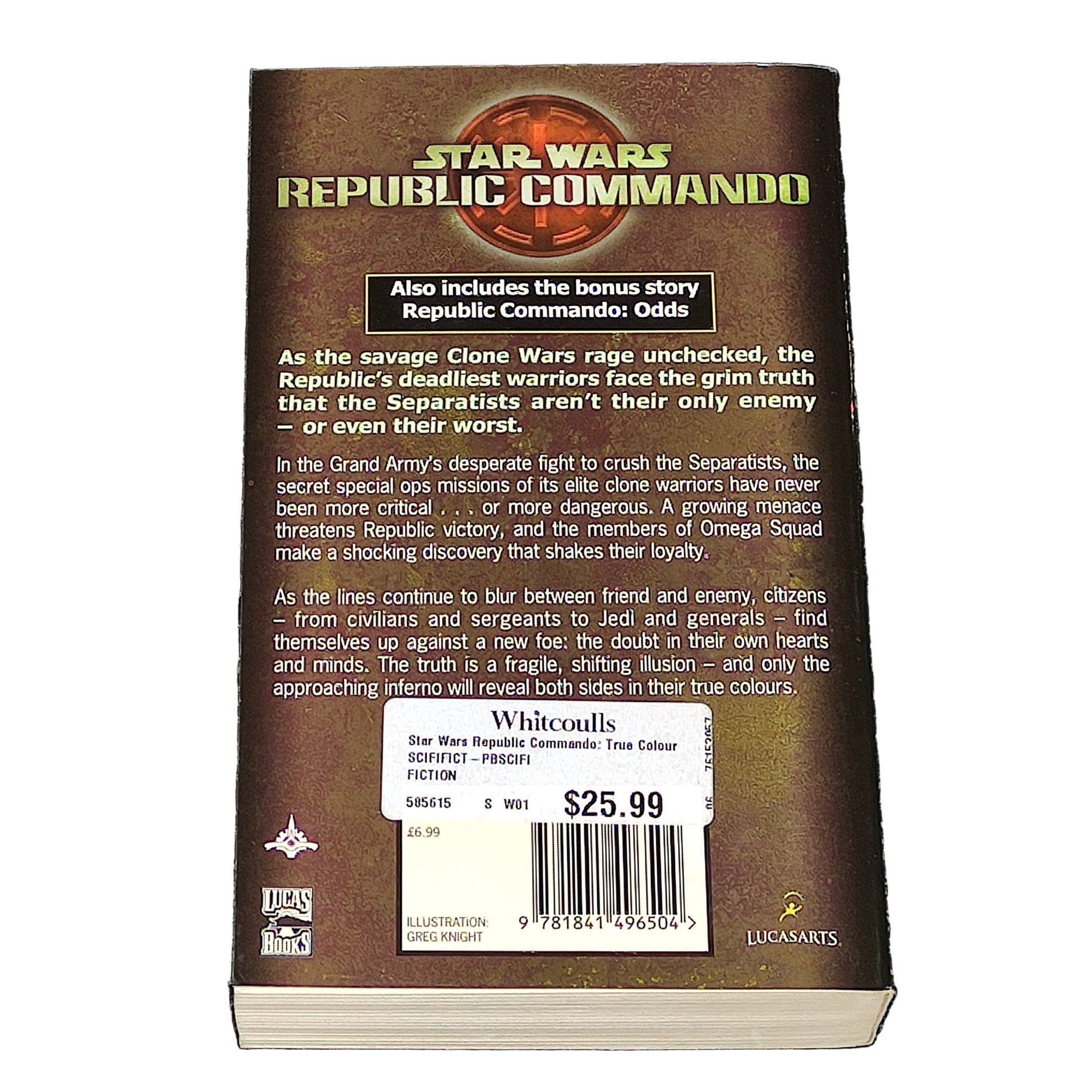Book titled 'True Colours' from the Star Wars series on a white surface
