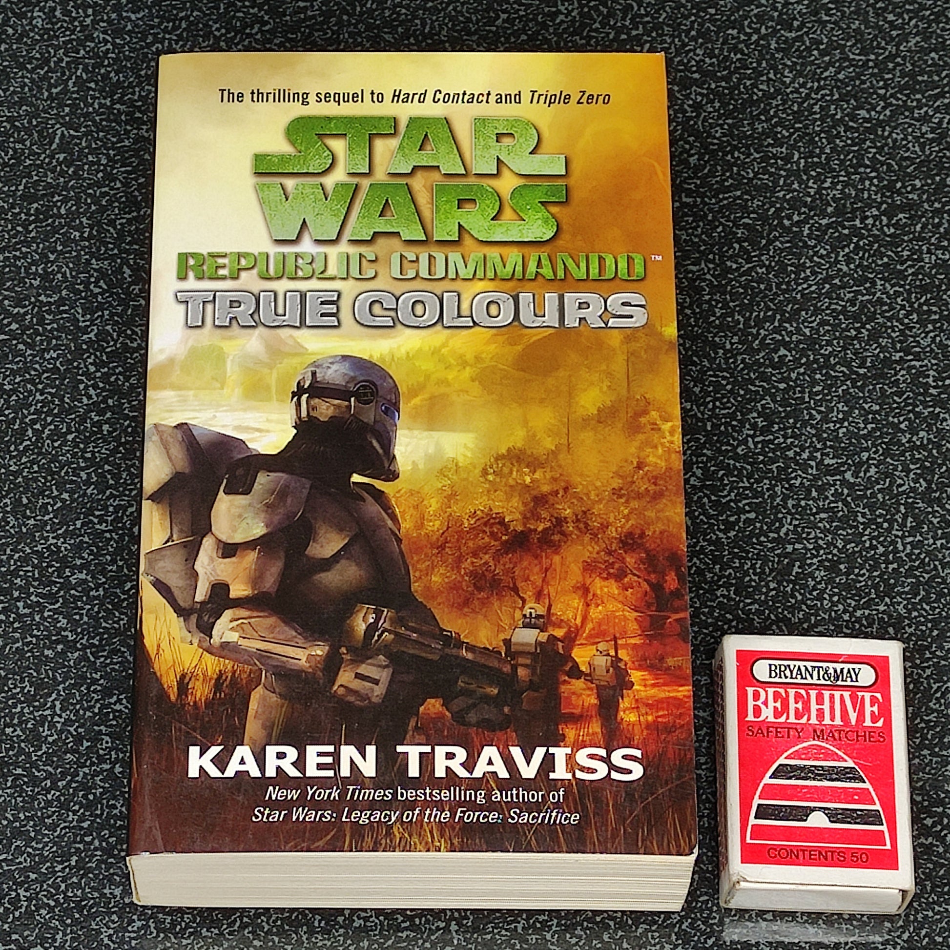 Book titled 'True Colours' from the Star Wars series on a textured surface