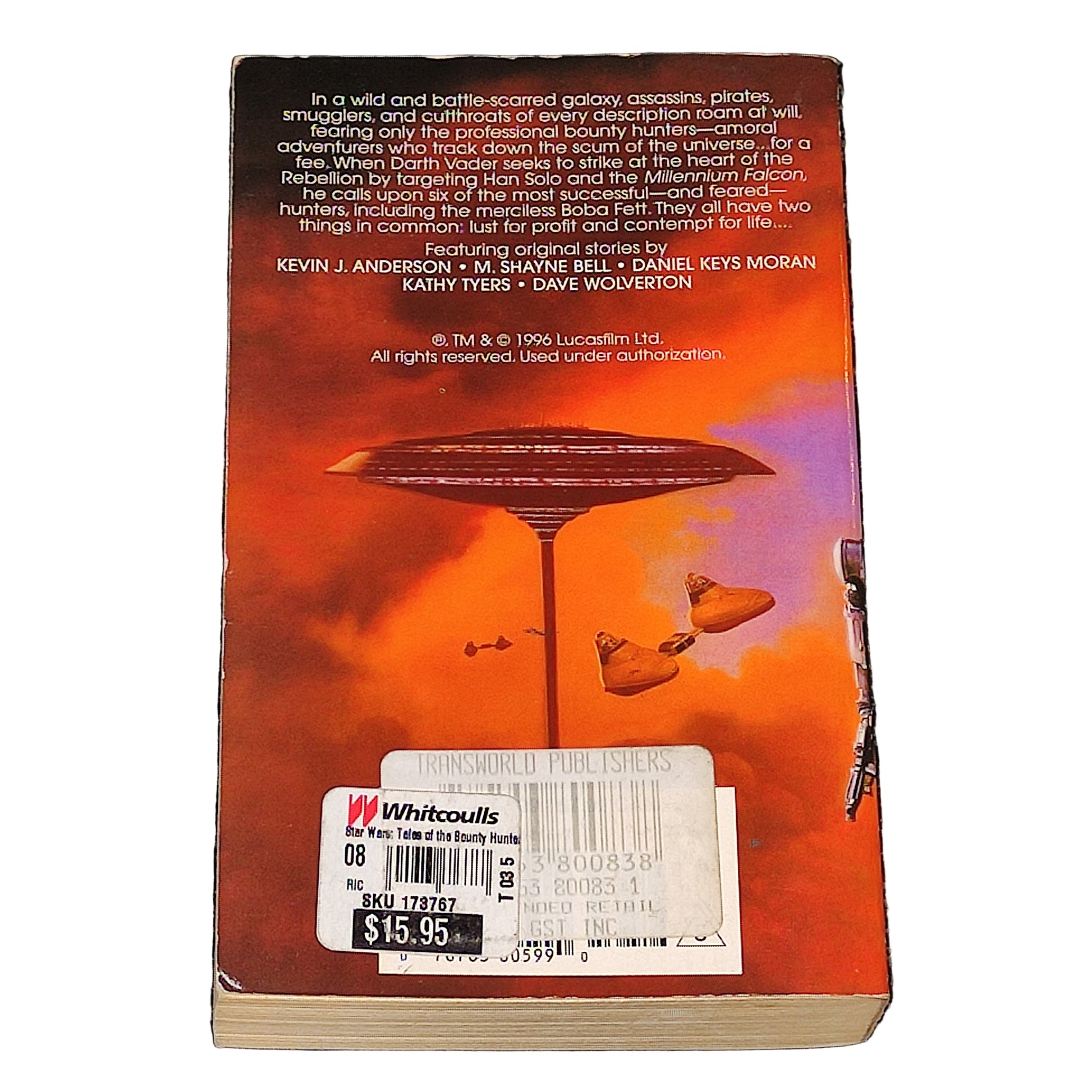 Book titled 'Star Wars: Tales of the Bounty Hunters' on a white background
