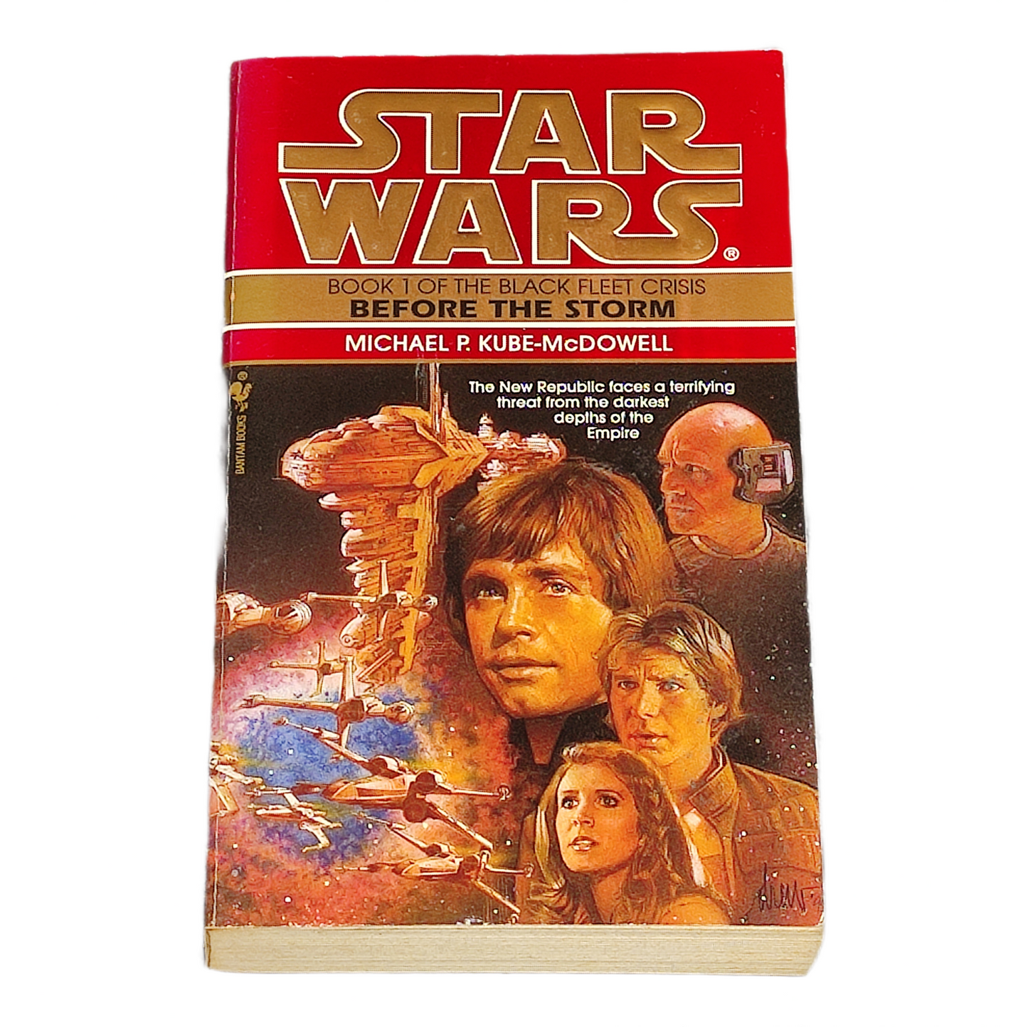 Book cover of 'Star Wars: Before the Storm' by Michael P. Kube-Medellón on a white background
