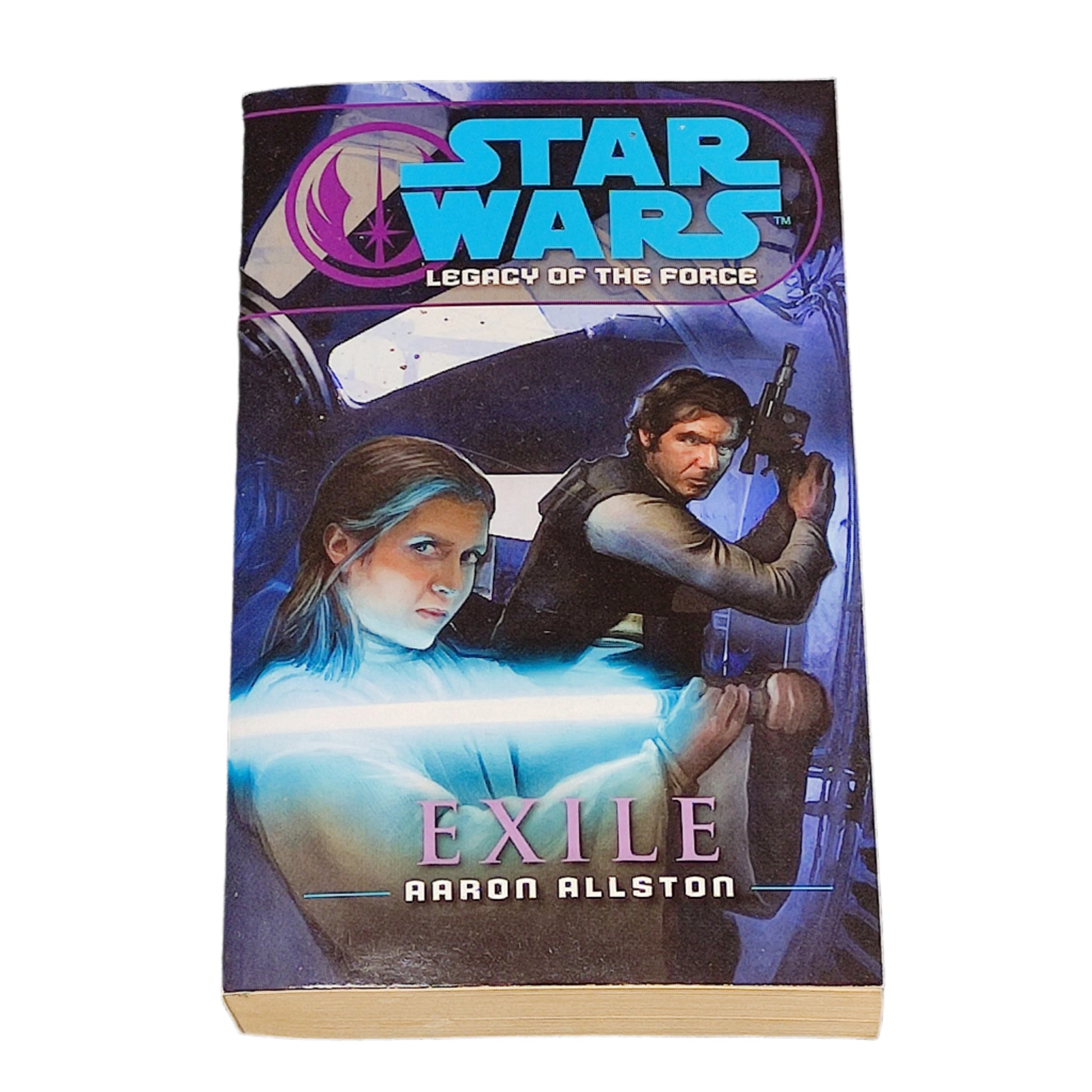 Book cover of 'Exile' from 'Star Wars: Legacy of the Force' series on a white background