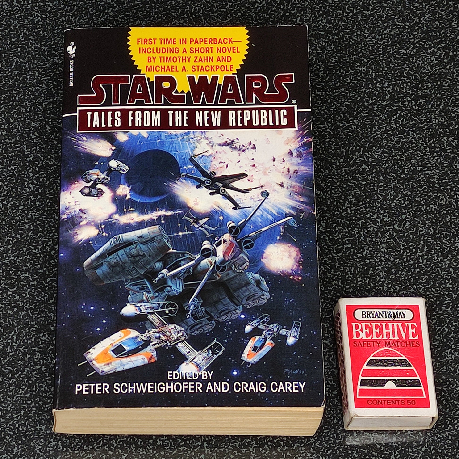 Star Wars book titled 'Tales from the New Republic' on a dark textured background
