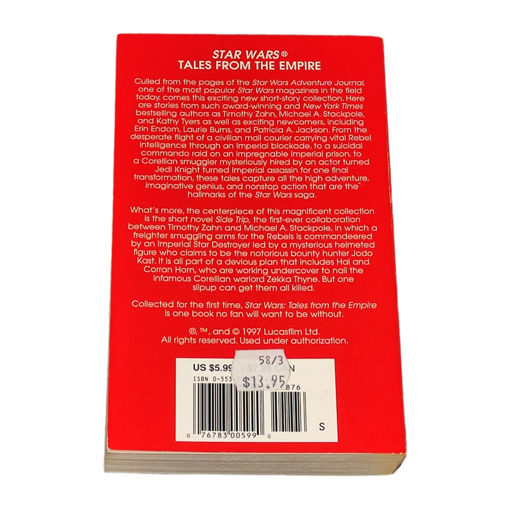 Book cover of 'Star Wars: Tales from the Empire' on a white surface