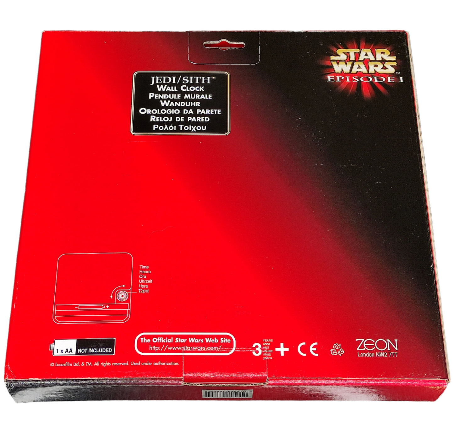 STAR WARS episode I: Jedi / Sith Wall Clock