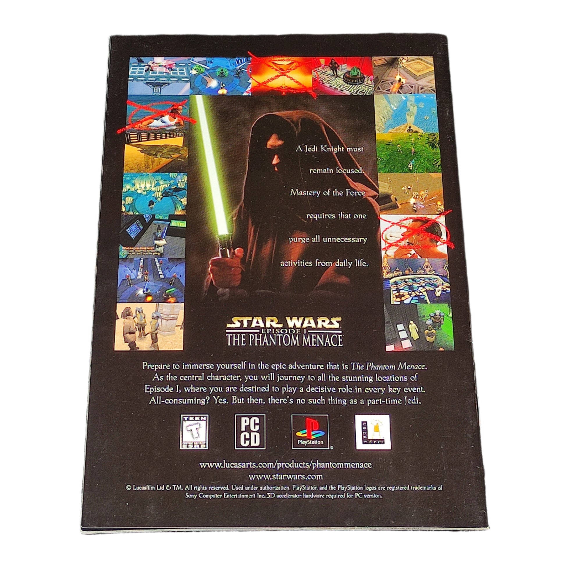 Star Wars 'The Phantom Menace' movie poster on a textured gray surface