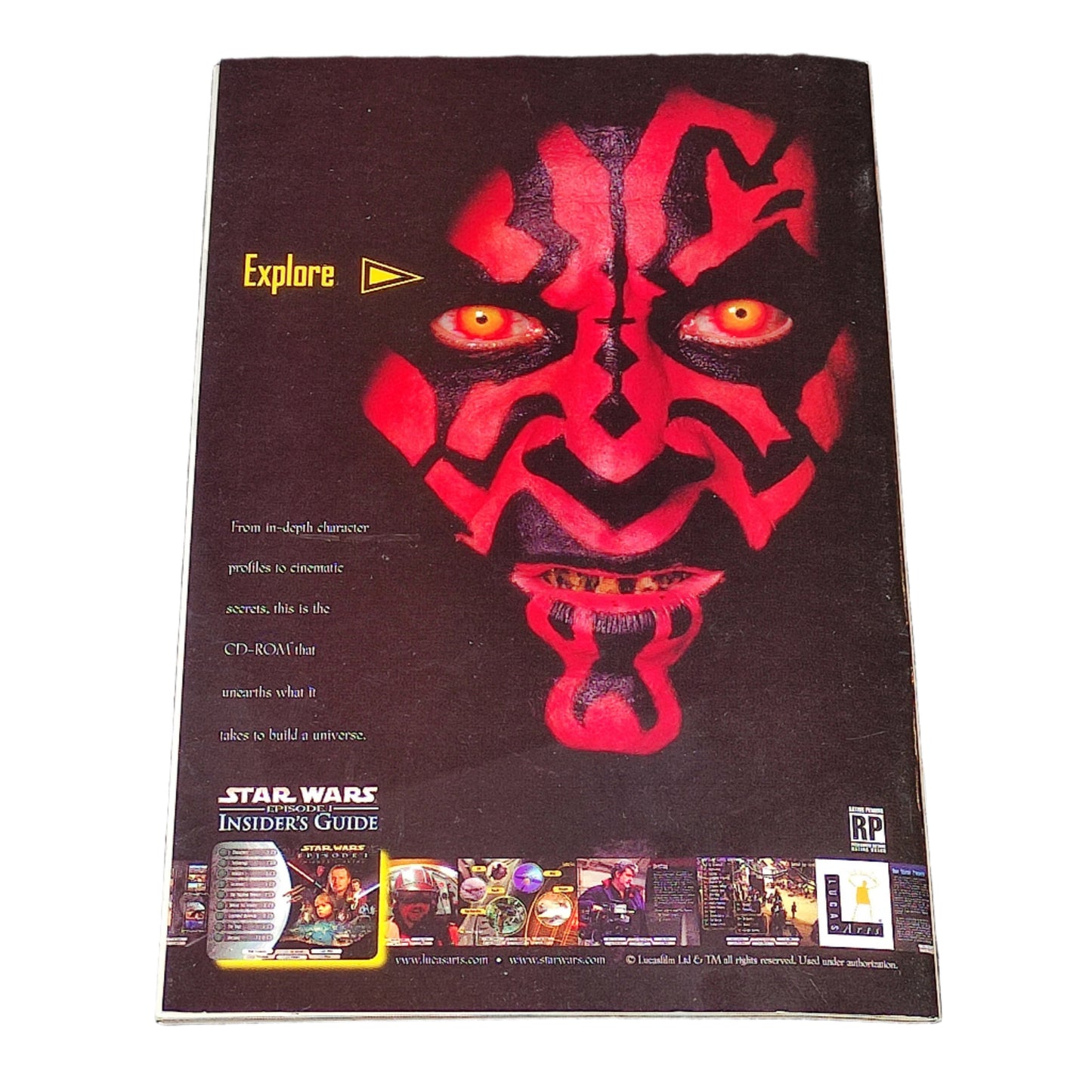 Star Wars insiders guide with a red face design on a textured surface