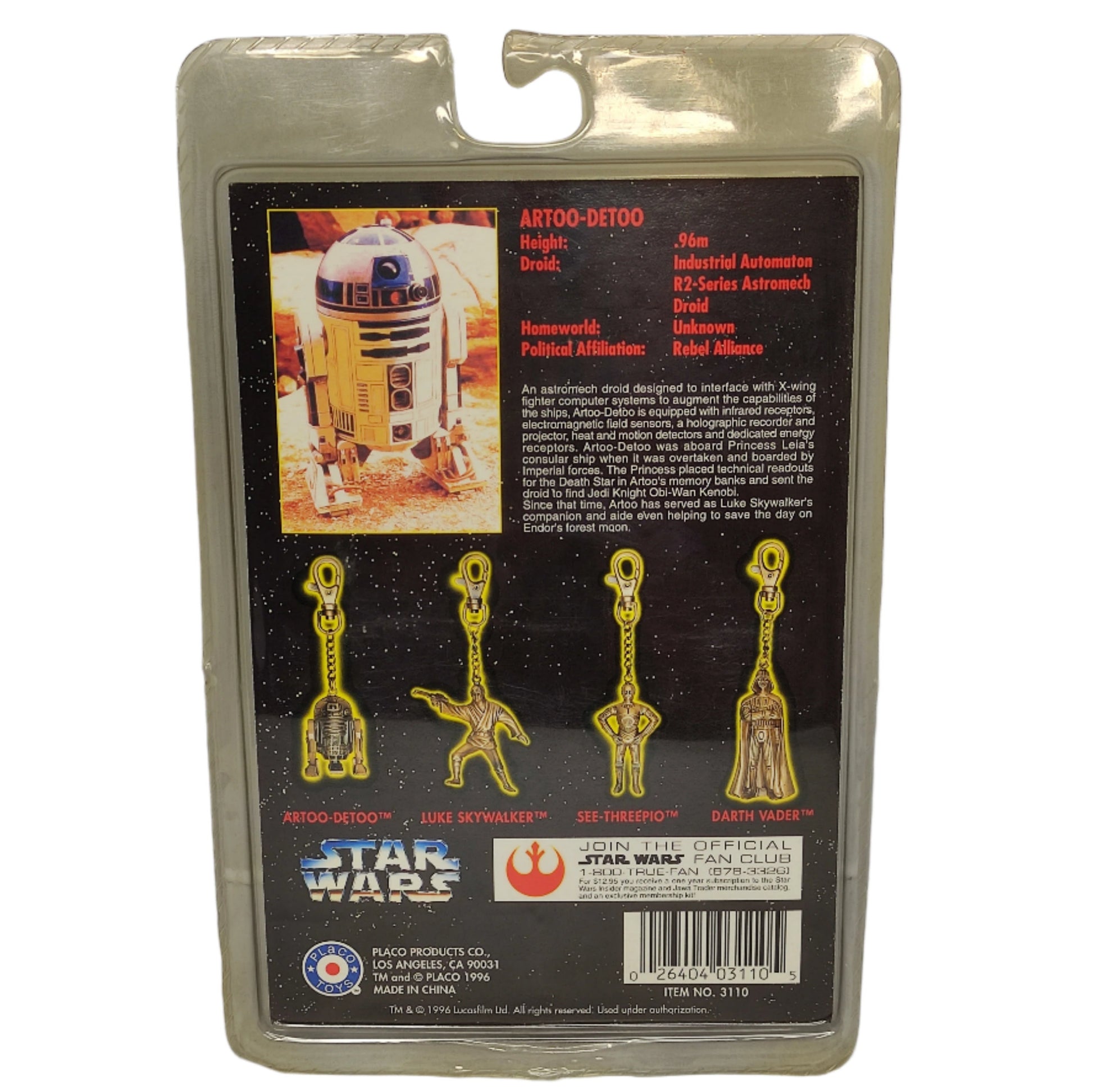 STAR WARS R2-D2 Arroo-Detoo Die-Cast Metal Key Chain
