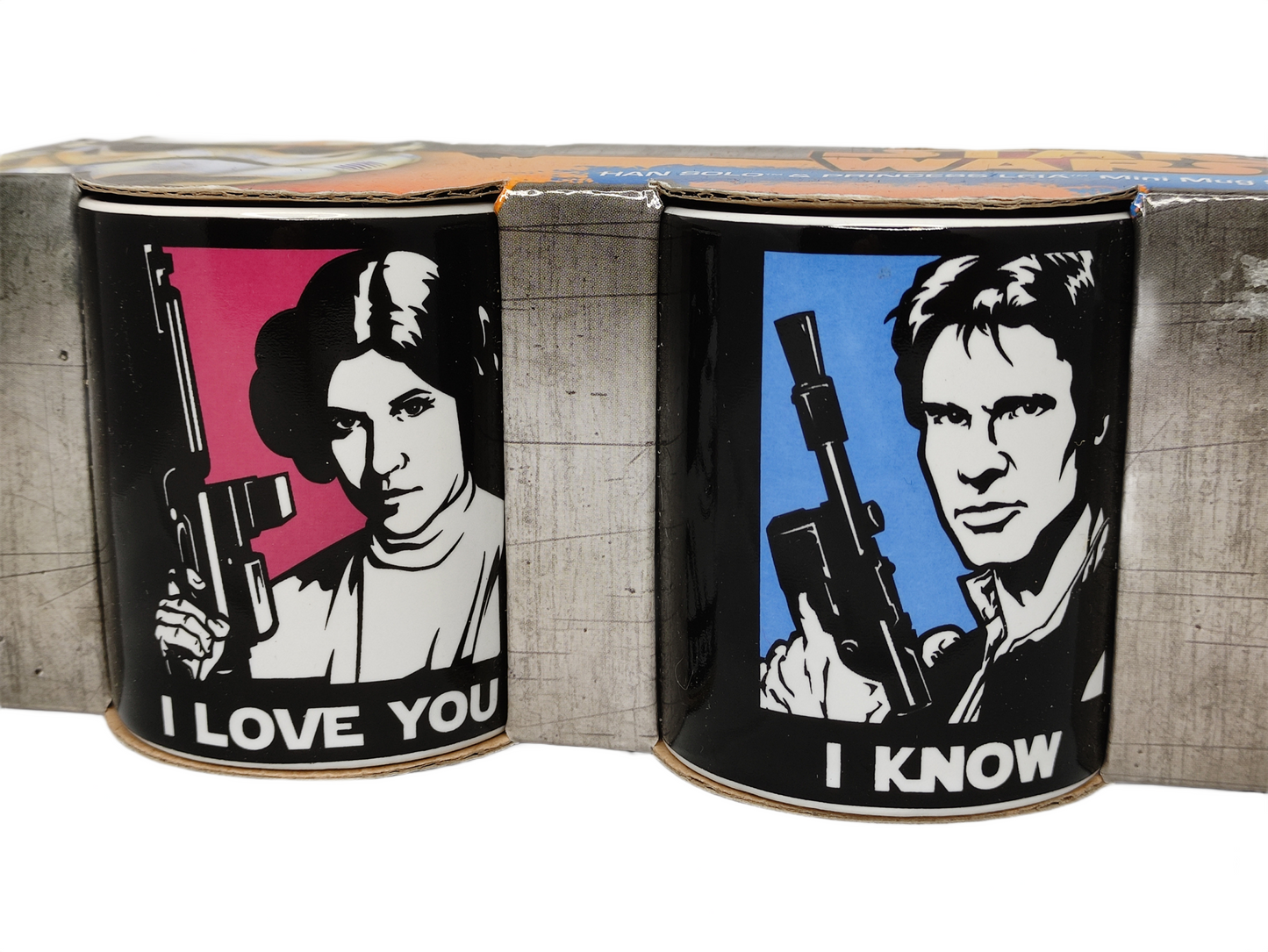 STAR WARS Han Solo & Princess Leia Mini Mug Set