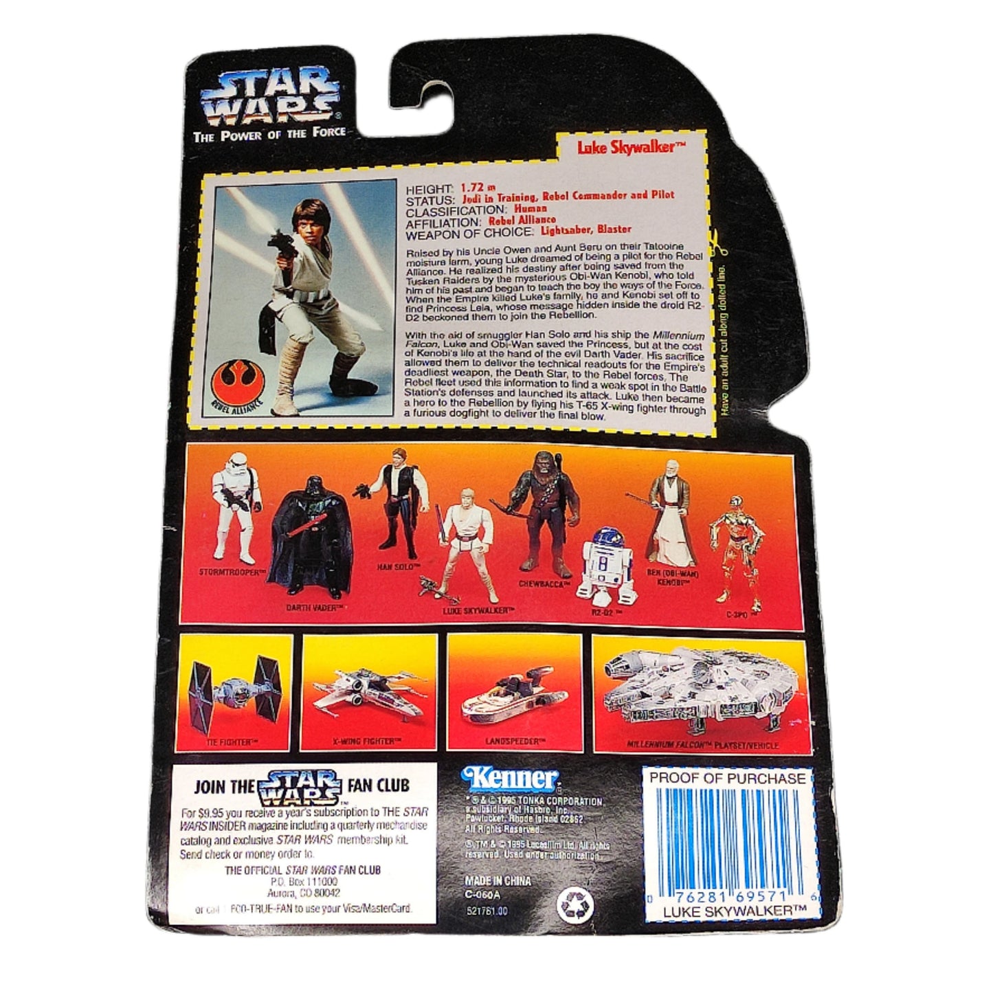 Star Wars: Luke Skywalker Grappling-Hook Blaster & Lightsaber 3.75" Figure (1995 Kenner)