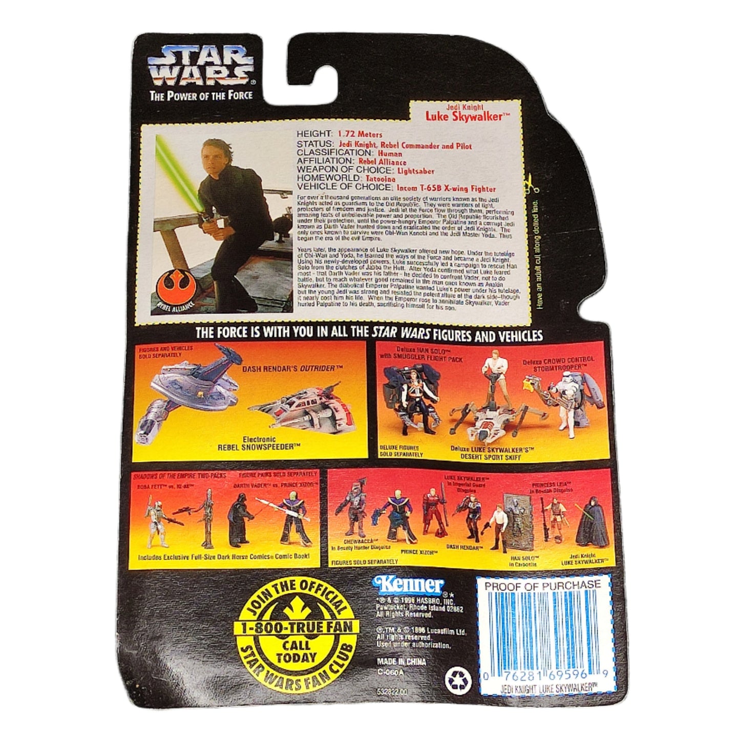 Star Wars: Luke Skywalker Jedi Knight 3.75" Figure (1996 Kenner)