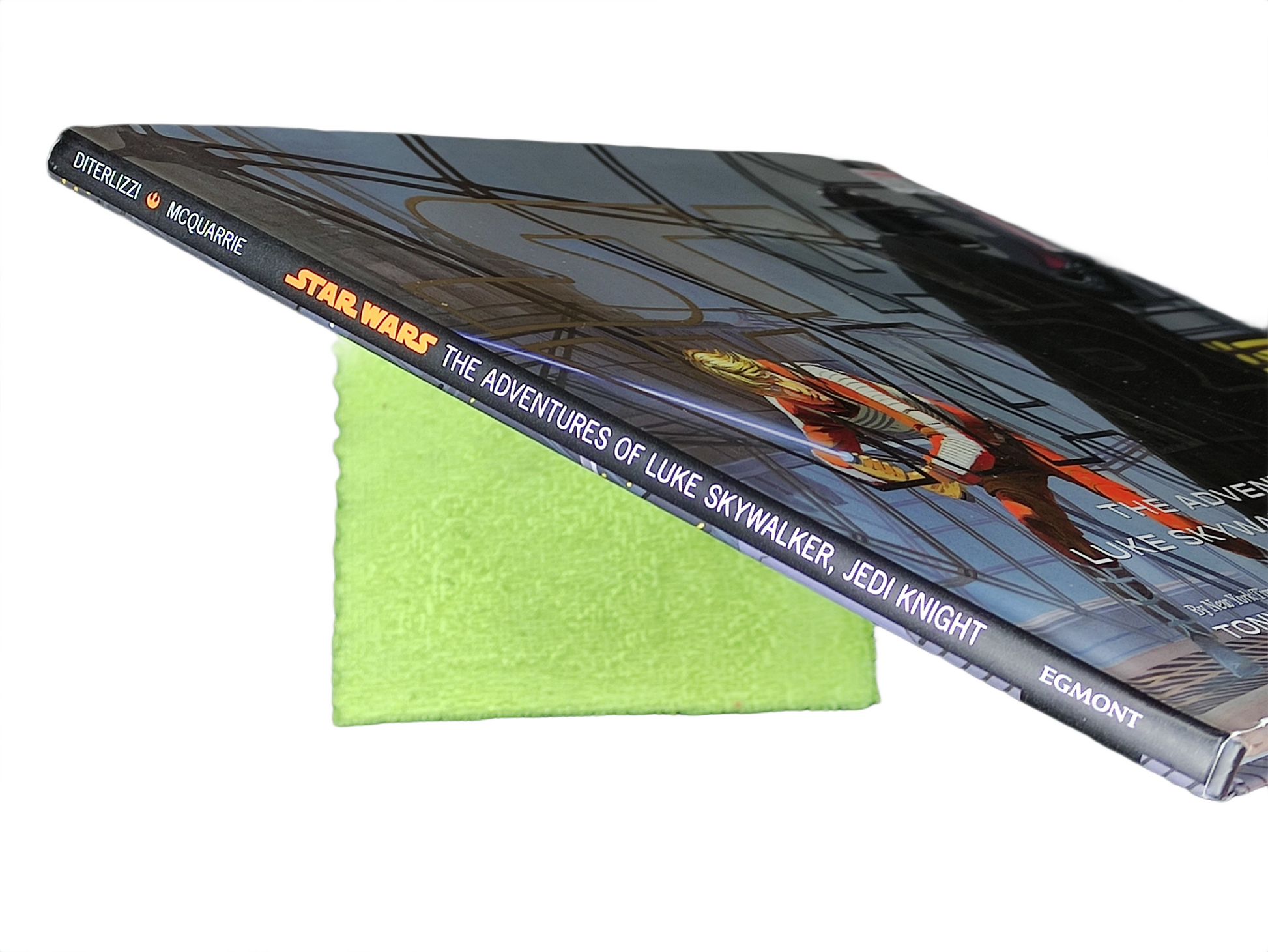 Book titled 'The Adventures of Luke Skywalker, Jedi Knight' by Egmont on a white background