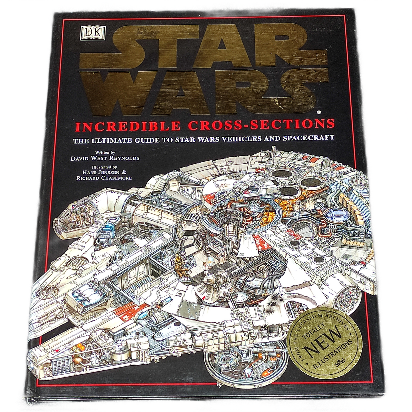 Book titled 'Star Wars Incredible Cross-Sections' by DK on a white background