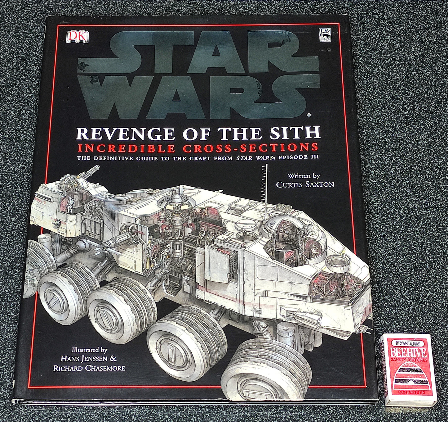 Star Wars book titled 'Revenge of the Sith' on a textured surface