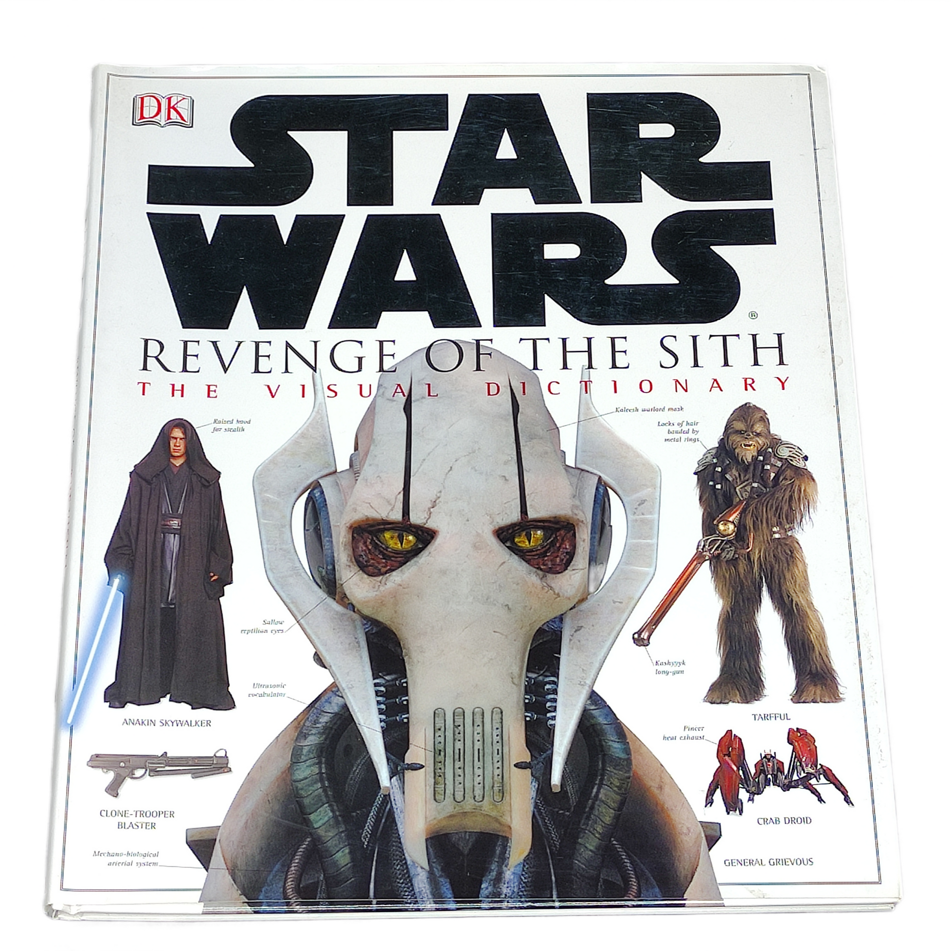 Star Wars book titled 'Revenge of the Sith: The Visual Dictionary' on a white background