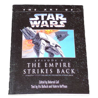Book cover of 'The Art of Star Wars: Episode V The Empire Strikes Back' with a spaceship illustration.