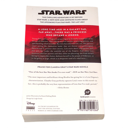 Book cover of 'Star Wars: Leia, Princess of Alderaan' by Claudia Gray on a white background