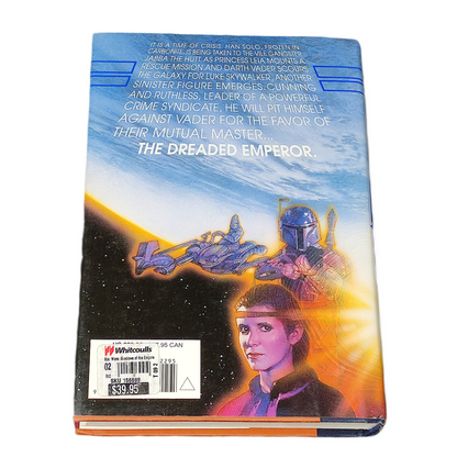 Book titled 'Star Wars: Shadows of the Empire' with characters on the cover