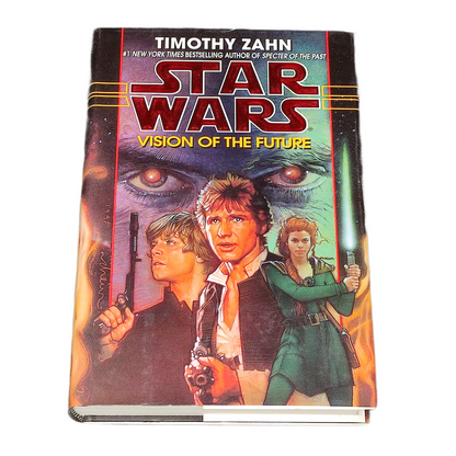 Book titled 'Star Wars: Vision of the Future' by Timothy Zahn on a white background