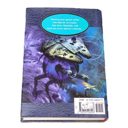Book titled 'Vector Prime' by R.A. Salvatore from 'Star Wars: The New Jedi Order' series on a white background
