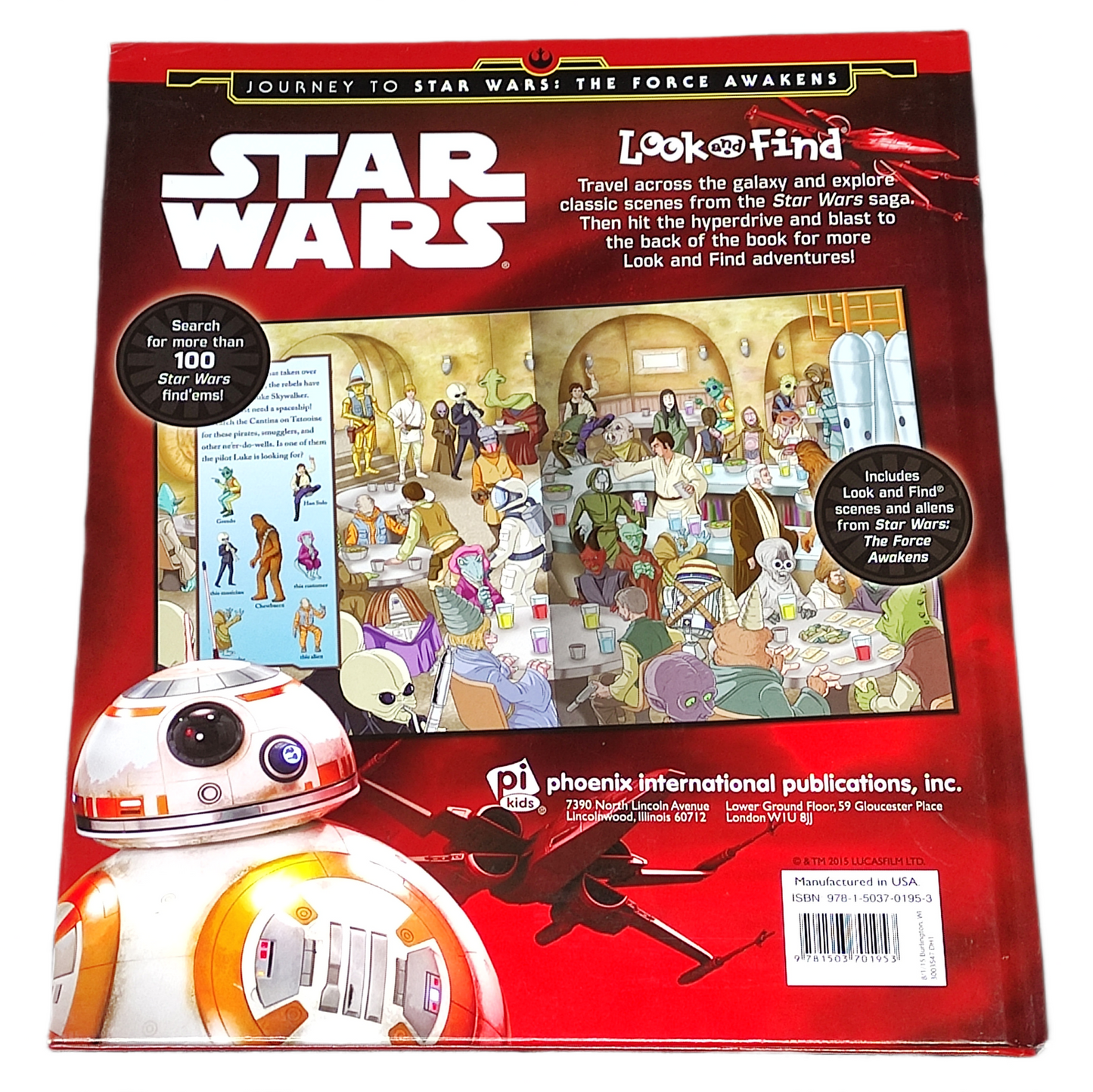 Star Wars-themed book with BB-8 figure on a red cover