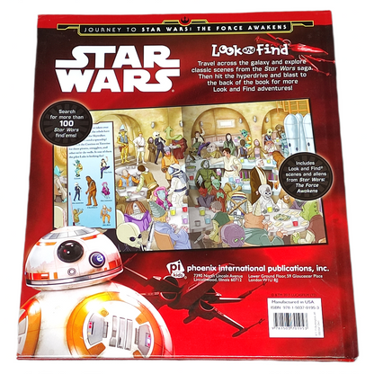 Star Wars-themed book with BB-8 figure on a red cover