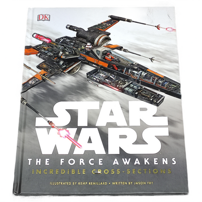 Book cover of 'Star Wars: The Force Awakens' with a spaceship illustration on a white background
