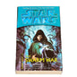 Book titled 'The Swarm War' by Troy Denning with Star Wars branding on a textured surface.