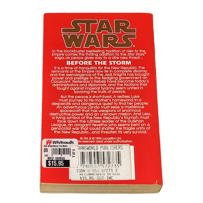 Book cover of 'Star Wars: Before the Storm' by Michael P. Kube-Medellón on a white background