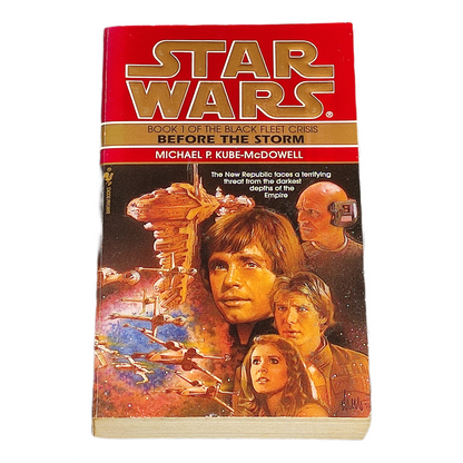 Book cover of 'Star Wars: Before the Storm' by Michael P. Kube-Medellón on a white background