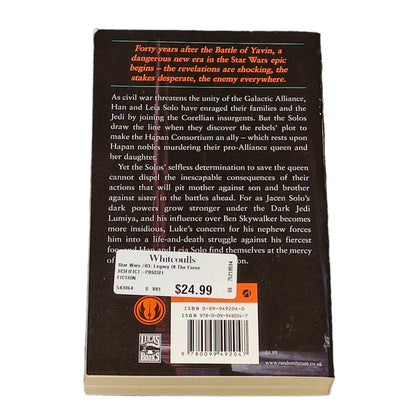Book cover of 'Tempest' from 'Star Wars: Legacy of the Force' series on a white background